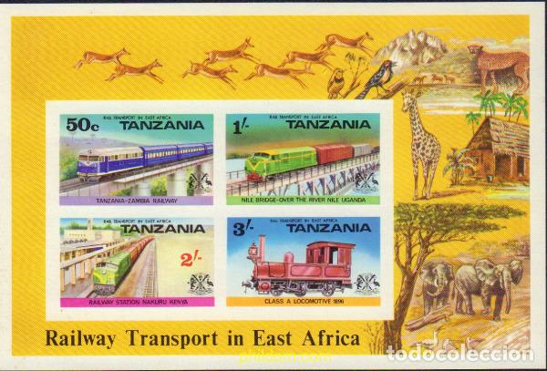 Sellos: 148467 MNH TANZANIA 1976 TRANSPORTES FERROVIARIOS
