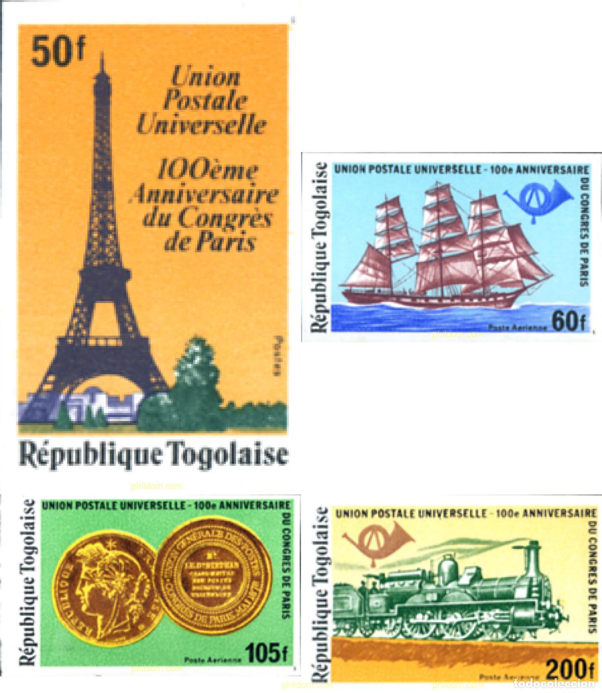 Sellos: 18021 MNH TOGO 1978 CENTENARIO DEL CONGRESO DE PARIS DE LA UPU