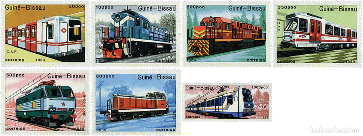 Sellos: 54968 MNH GUINEA BISSAU 1989 TRANSPORTES FERROVIARIOS