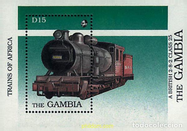 Sellos: 253556 MNH GAMBIA 1989 LOCOMOTORAS DE AFRICA