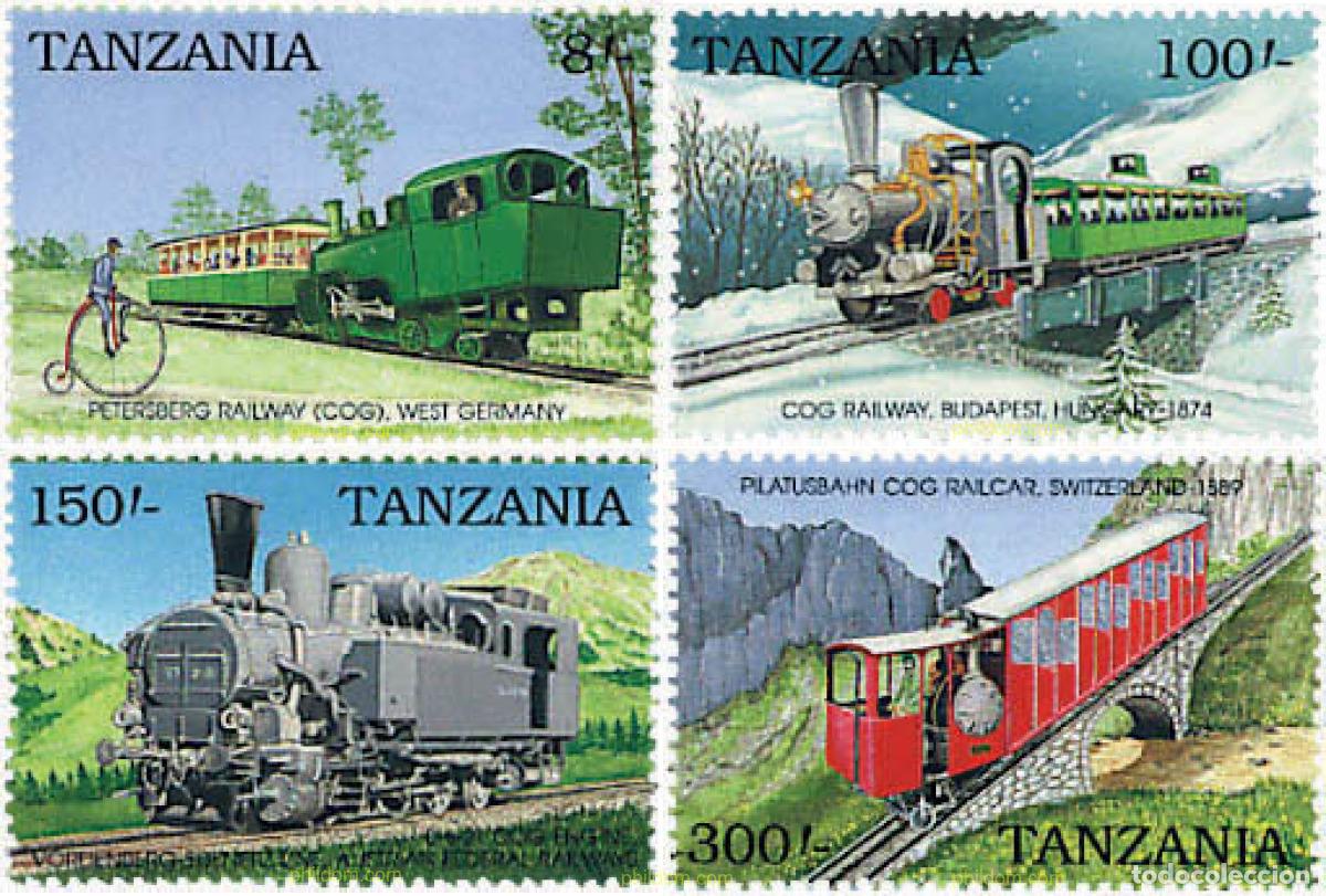 Sellos: 365251 MNH TANZANIA 1991 TRENES CREMALLERA