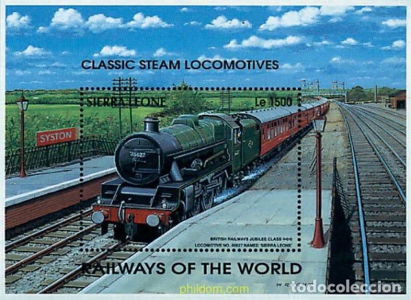Sellos: 362253 MNH SIERRA LEONA 1995 TRENES DEL MUNDO
