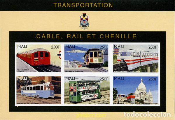 Sellos: 12894 MNH MALI 1996 LOCOMOTORAS Y VAGONES ANTIGUOS