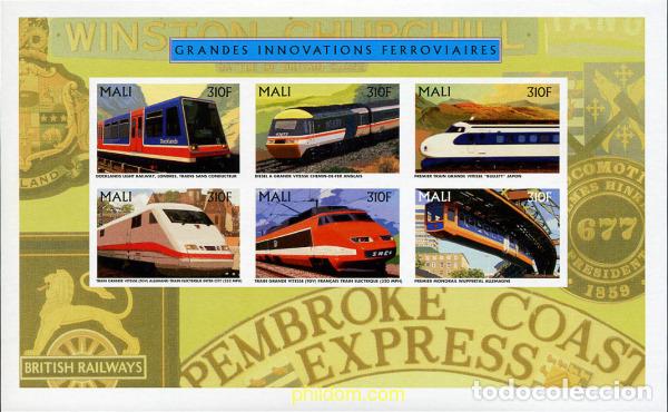 Sellos: 12895 MNH MALI 1996 LOCOMOTORAS Y VAGONES ANTIGUOS