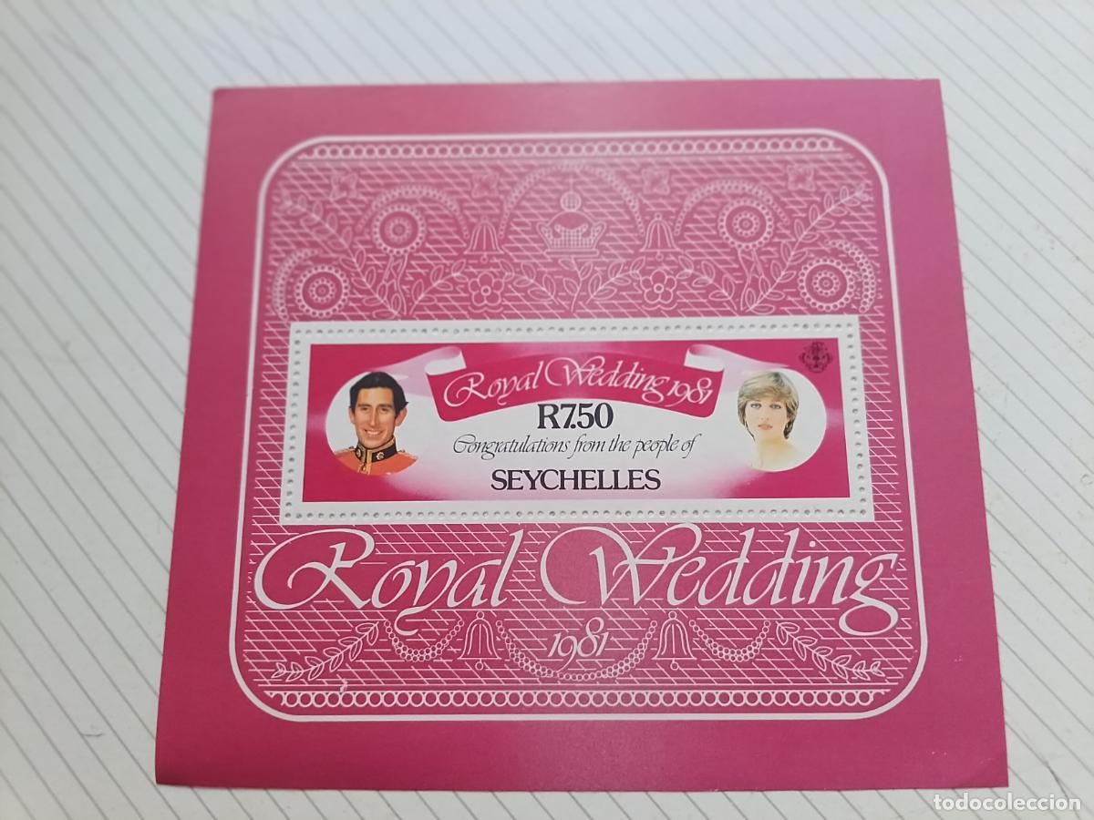 Sellos: Seychelles. Lady Diana Spencer. Royal Wedding. Hojita nueva