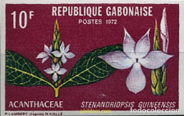 Sellos: 221426 MNH GABON 1972 FLORES
