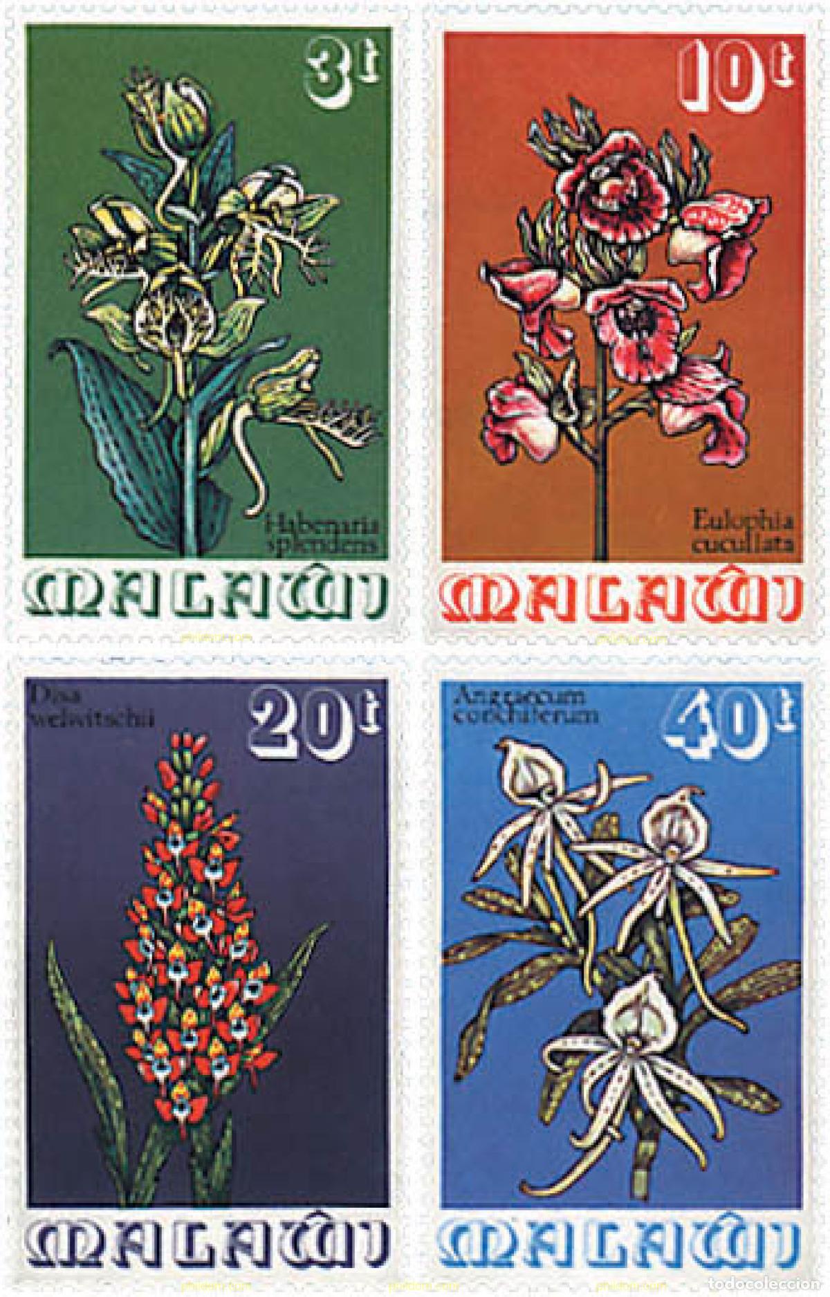 Sellos: 100201 MNH MALAWI 1975 ORQUIDEAS DE MALAWI