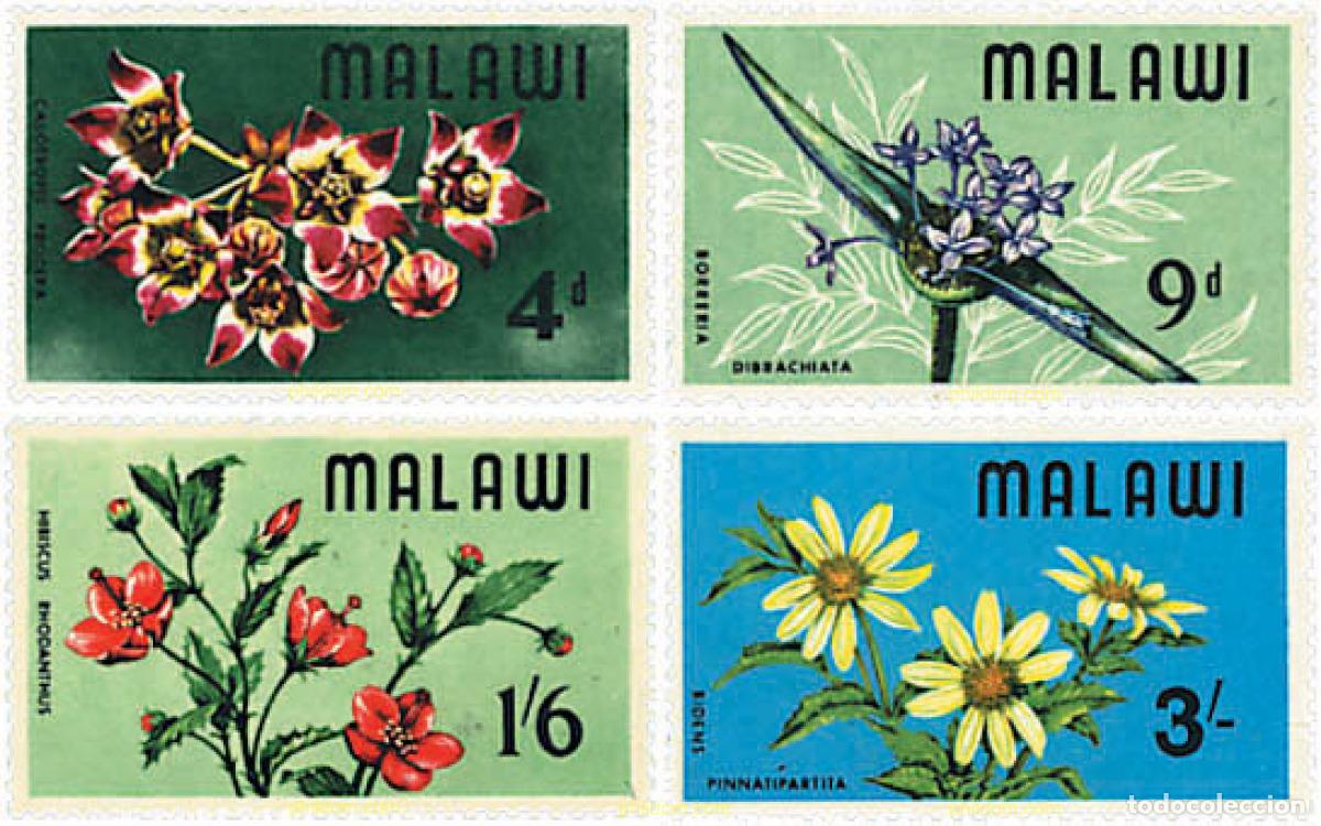 Sellos: 95239 MNH MALAWI 1968 FLORES SILVESTRES DE MALAWI