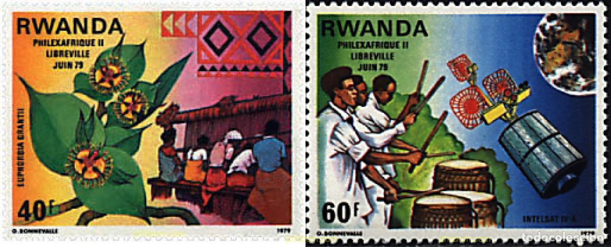 Sellos: 93895 MNH RUANDA 1979 PHILEXAFRIQUE II. EXPOSICION FILATELICA INTERNACIONAL