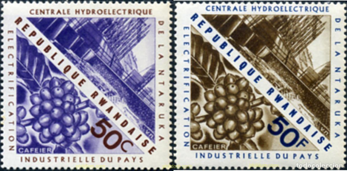 Sellos: 340409 MNH RUANDA 1967 ELECTRIFICACION INDUSTRIAL DEL PAIS