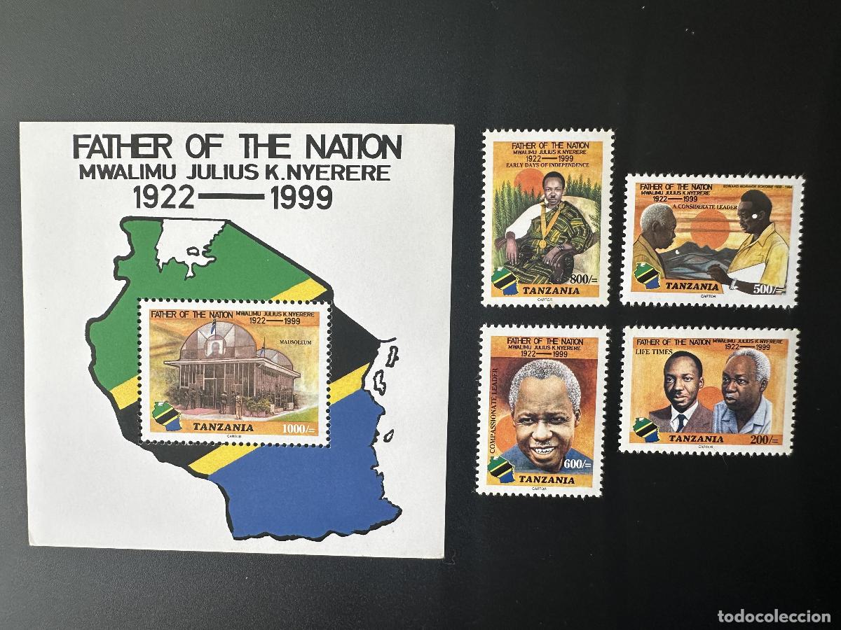 Sellos: Tanzania 2000 Mi. 3935-3938 Bl. 520 Julius Nyerere Presidente Independencia