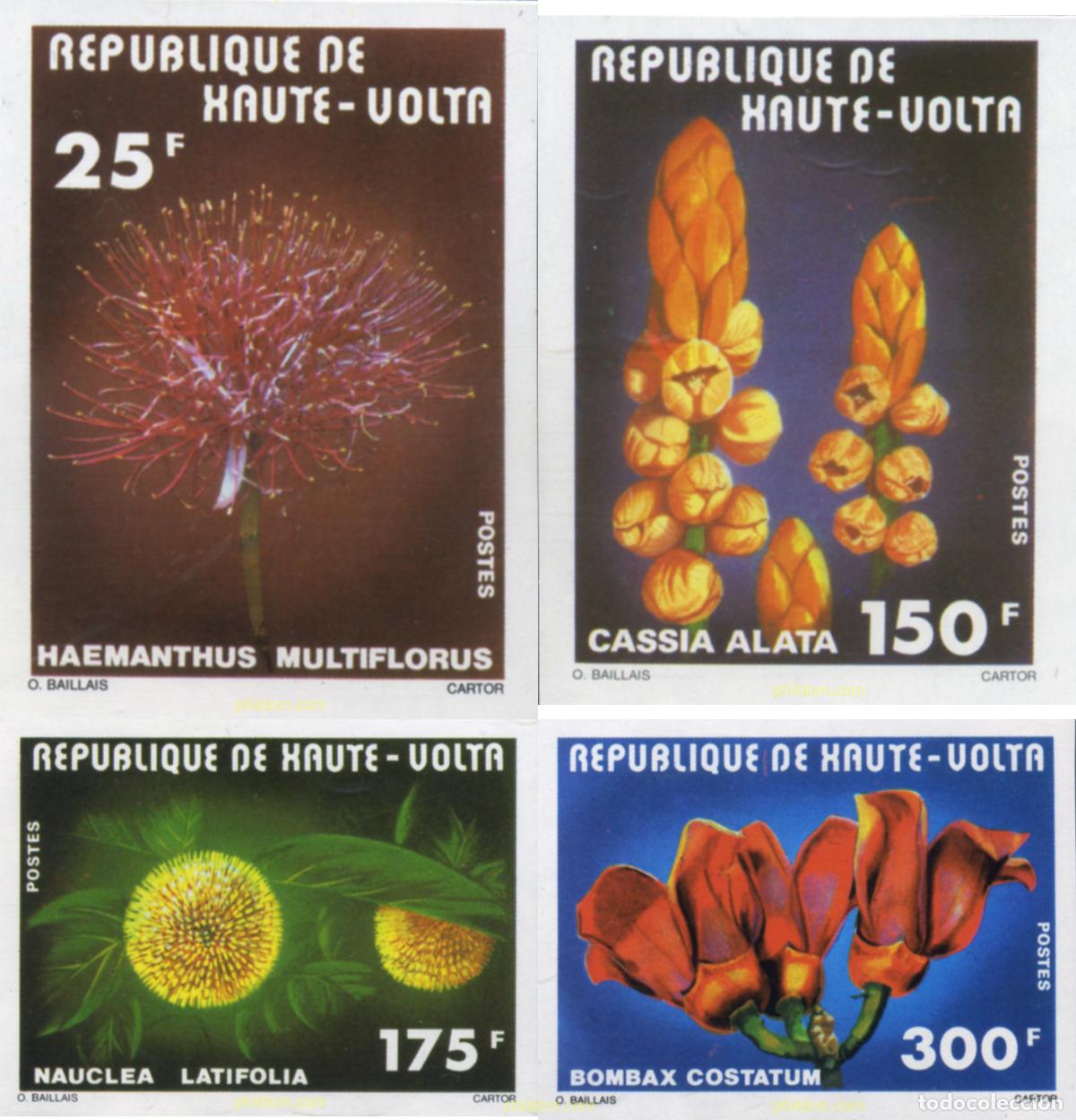 Sellos: 191346 MNH ALTO VOLTA 1977 FLORES
