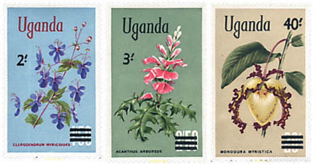 Sellos: 92410 MNH UGANDA 1975 FLORES DEL ESTE AFRICANO