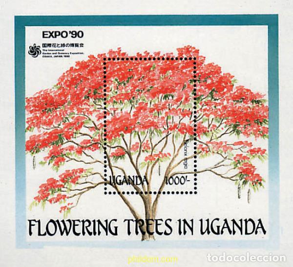 Sellos: 296786 MNH UGANDA 1990 EXPO 90. EXPOSICION UNIVERSAL DE JARDINES Y ESPACIOS VERDES DE OSAKA