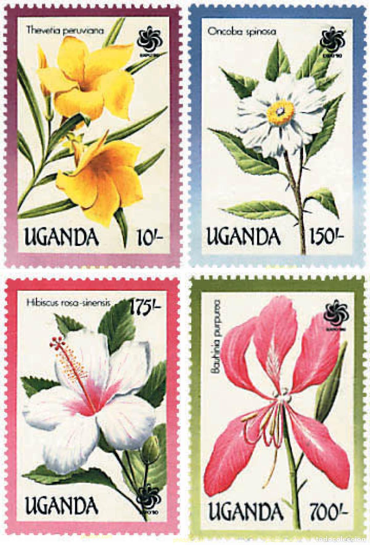 Sellos: 297815 MNH UGANDA 1990 EXPO 90. EXPOSICION UNIVERSAL DE JARDINES Y ESPACIOS VERDES DE OSAKA