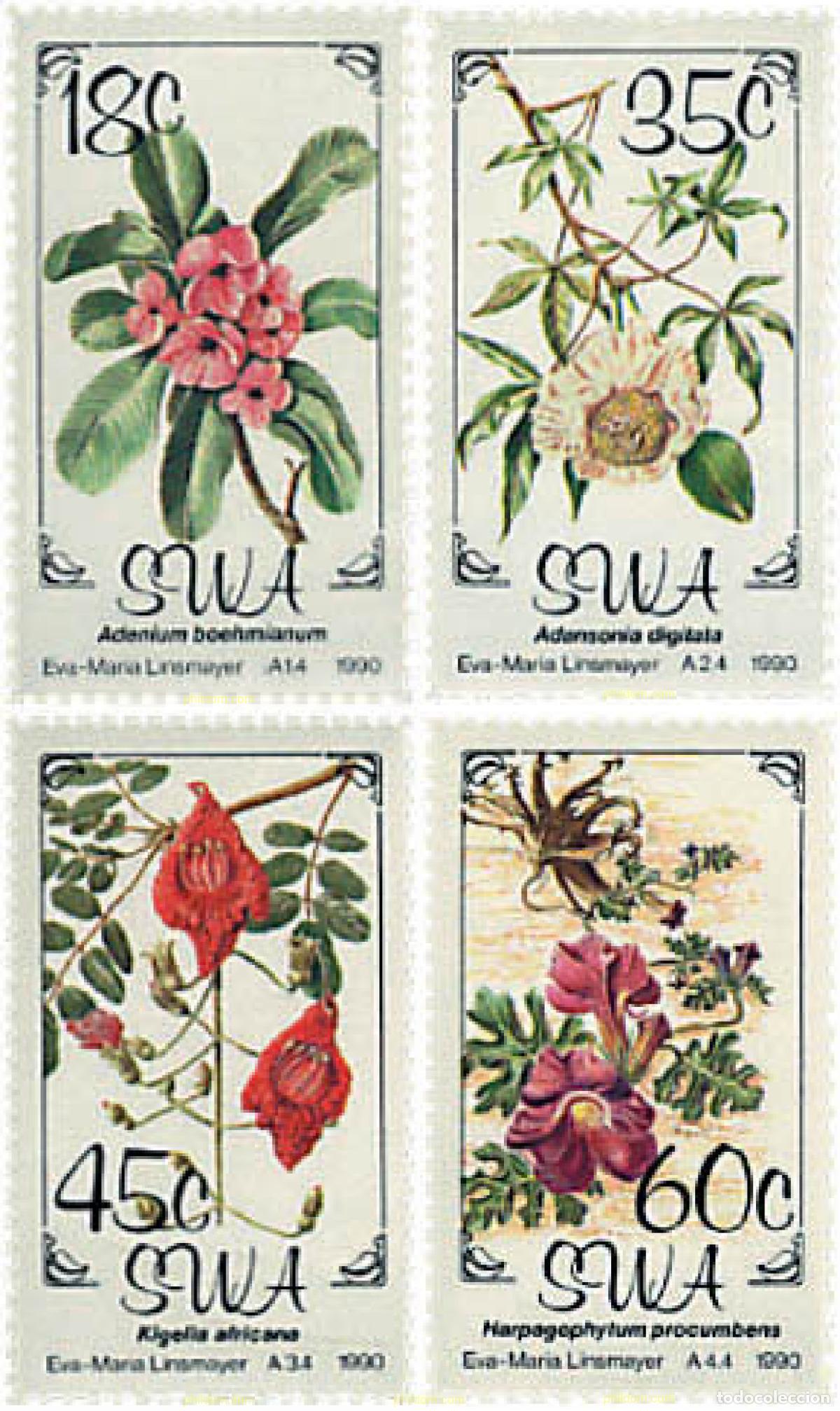 Sellos: 93757 MNH SUR OESTE AFRICANO 1990 FLORES