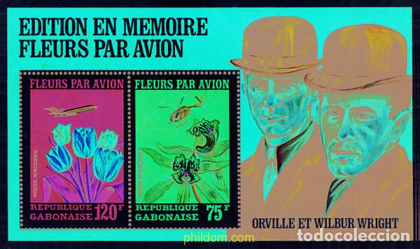 Sellos: 93343 MNH GABON 1971 FLORES POR AVION
