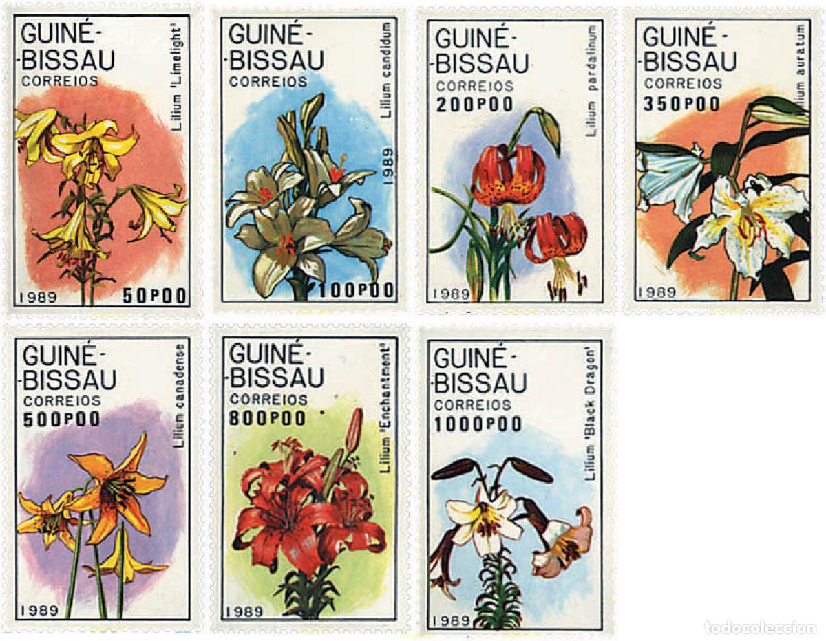 Sellos: 91772 MNH GUINEA BISSAU 1989 LIRIOS