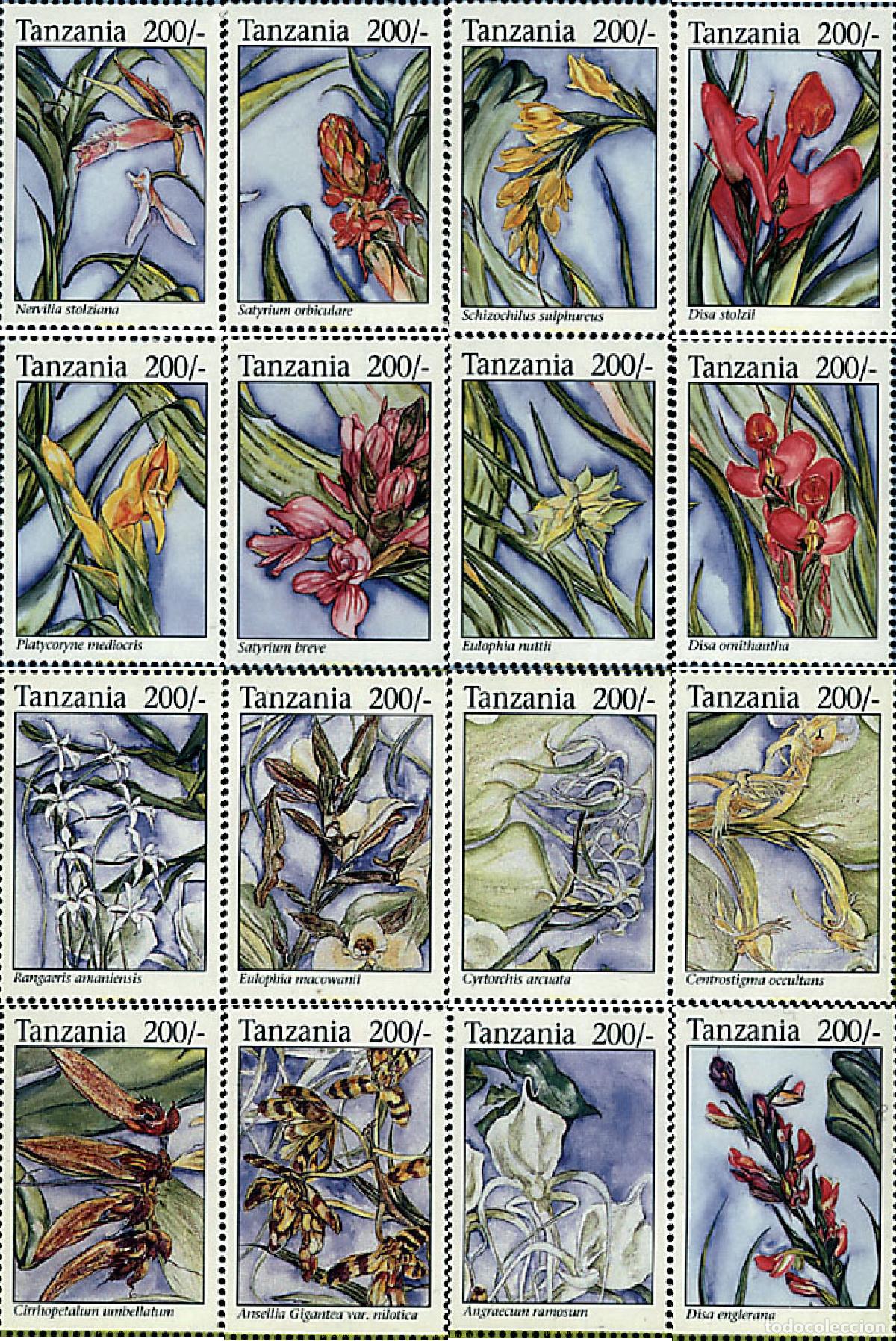 Sellos: 92179 MNH TANZANIA 1994 ORQUIDEAS DE TANZANIA