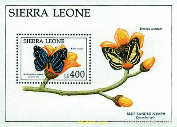 Sellos: 249518 MNH SIERRA LEONA 1991 FLORES Y MARIPOSAS