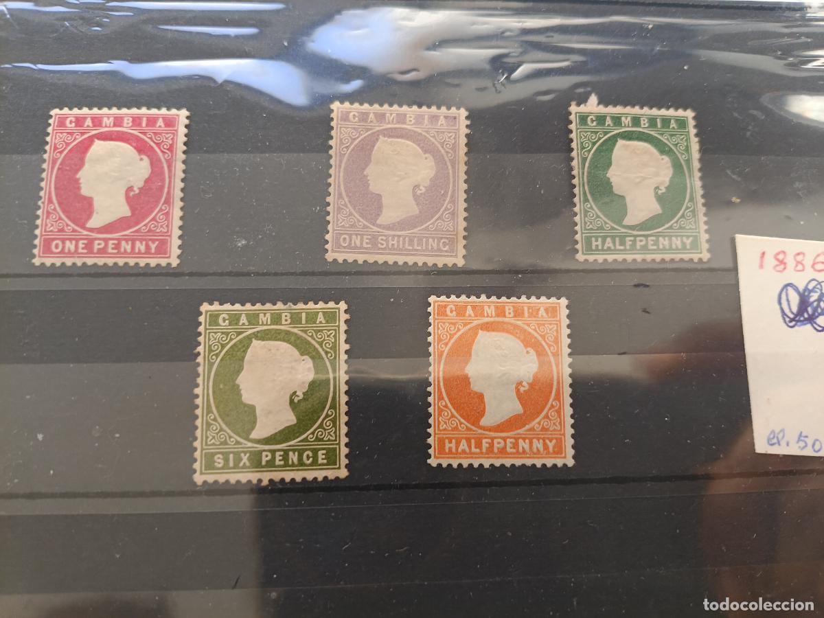 Sellos: Gambia. 5 sellos antiguos