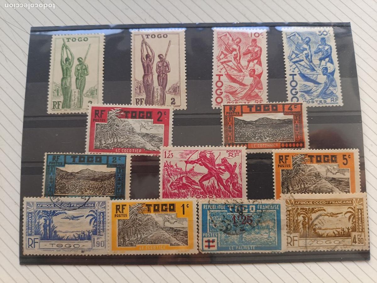 Briefmarken: Togo franc&eacute;s. Lote de sellos antiguos