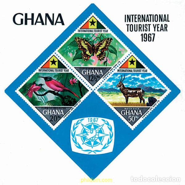 Sellos: 94751 MNH GHANA 1967 A&Ntilde;O INTERNACIONAL DEL TURISMO