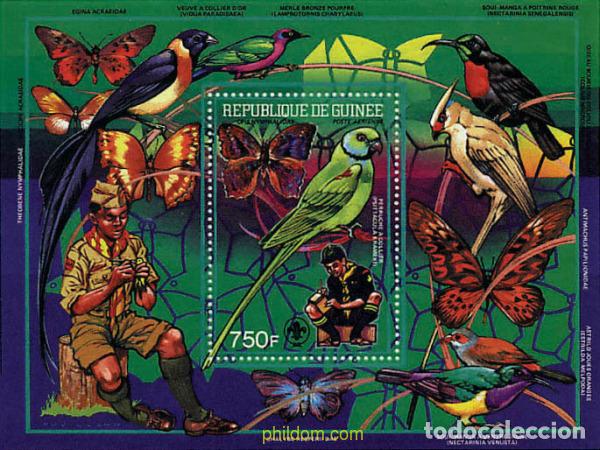 Sellos: 76151 MNH GUINEA 1988 FAUNA Y ESCULTISMO