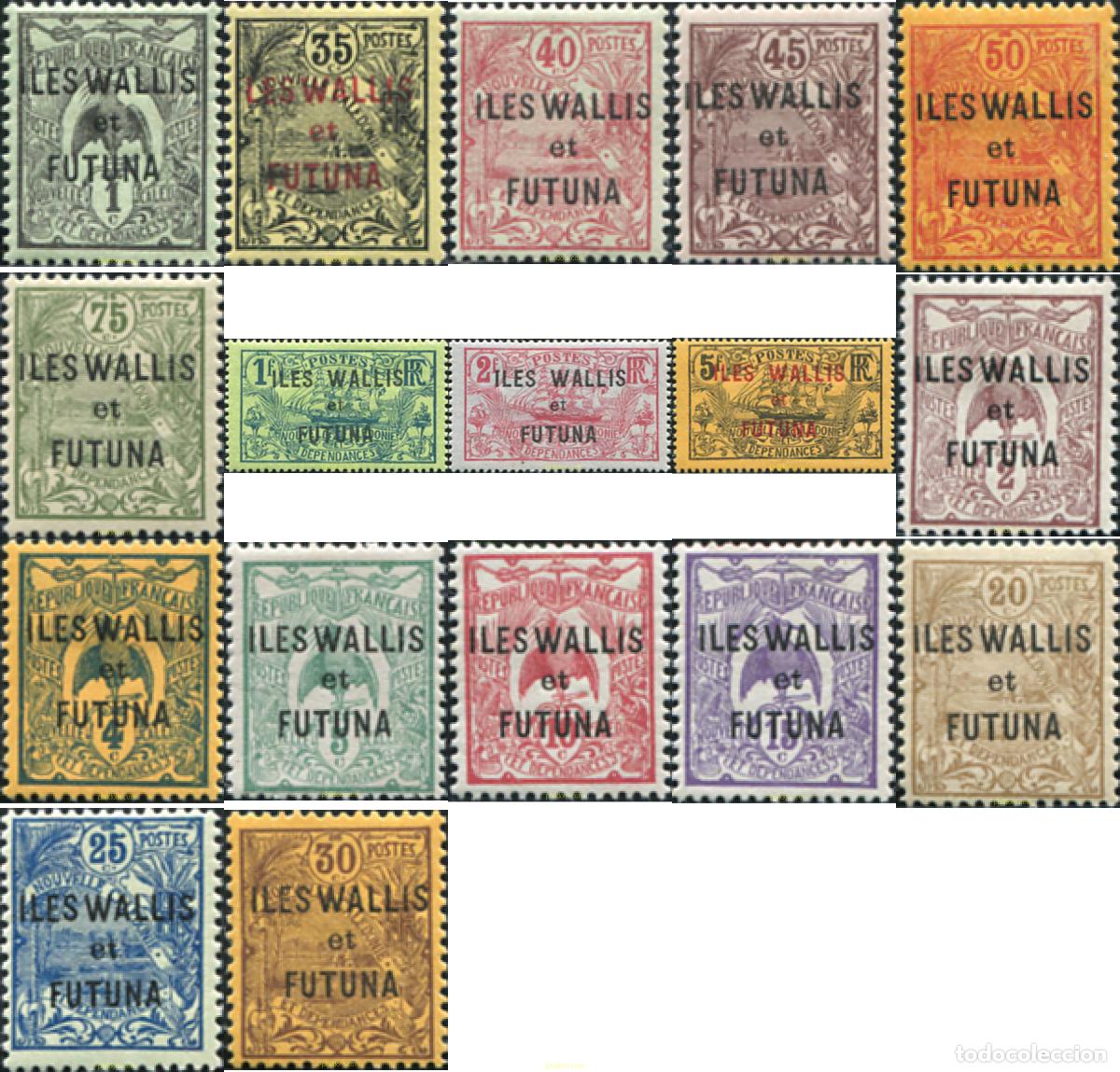 Sellos: 674025 HINGED WALLIS Y FUTUNA 1920 MOTIVOS VARIOS
