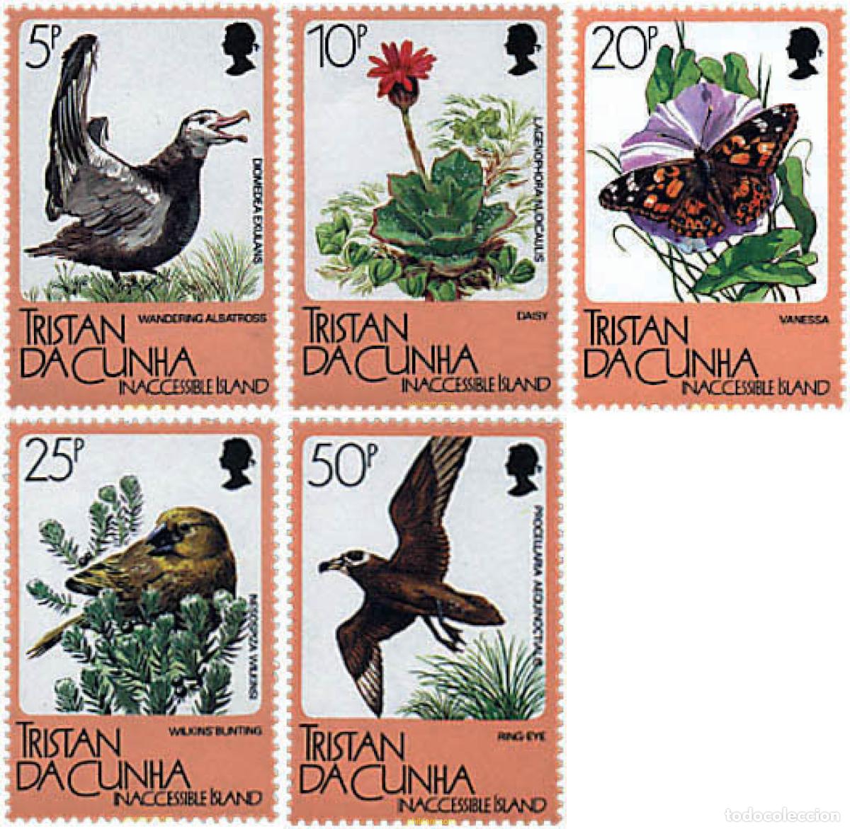 Sellos: 92328 MNH TRISTAN DA CUNHA 1986 FAUNA Y FLORA DE LA ISLA INACCESIBLE