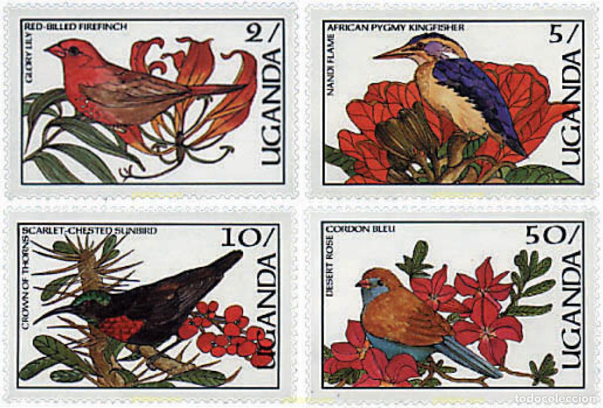 Sellos: 297779 MNH UGANDA 1987 FAUNA Y FLORA