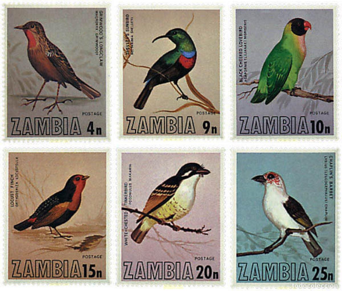 Sellos: 34241 MNH ZAMBIA 1977 AVES
