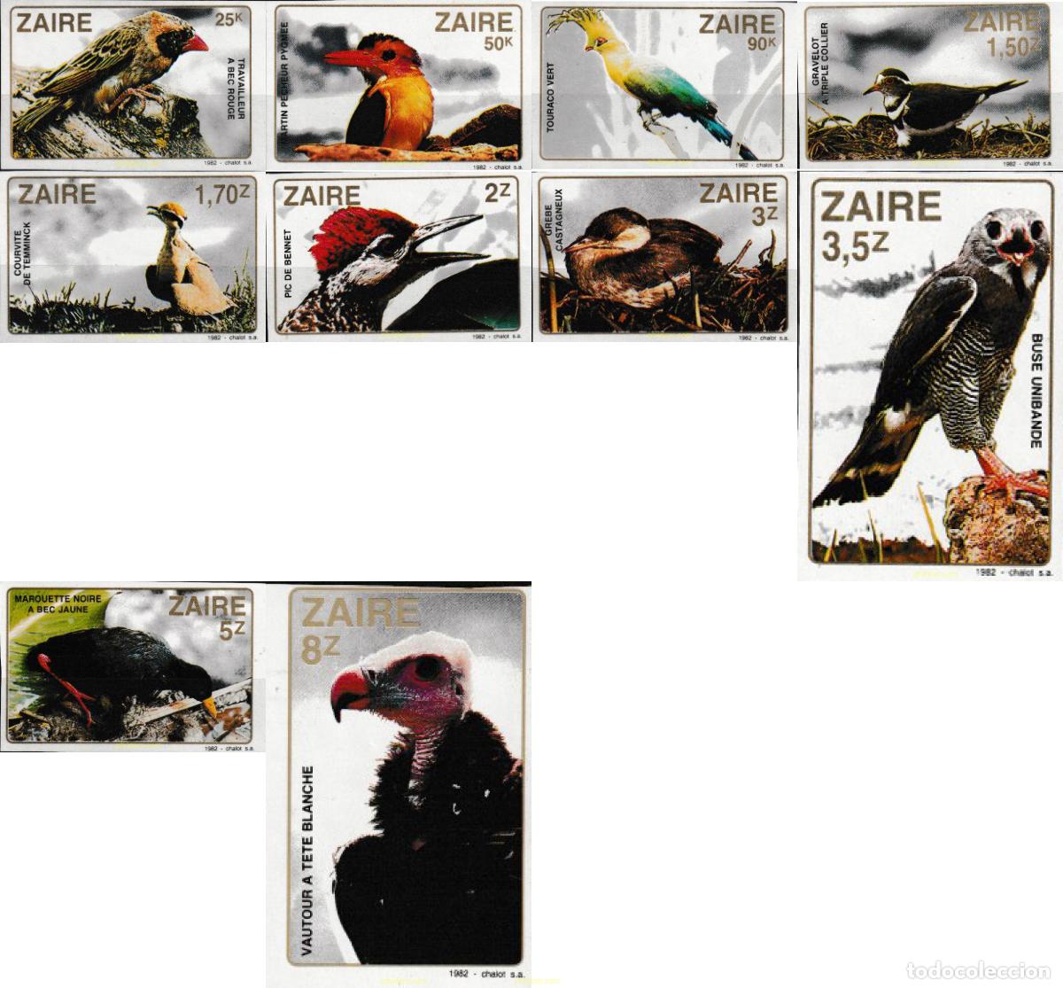 Sellos: 602289 MNH ZAIRE 1982 AVES