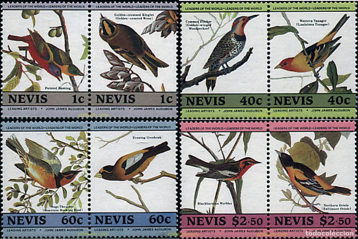 Sellos: 229148 MNH NEVIS 1985 BICENTENARIO DEL NACIMIENTO DEL ORNITOLOGO J.J. AUDUBON