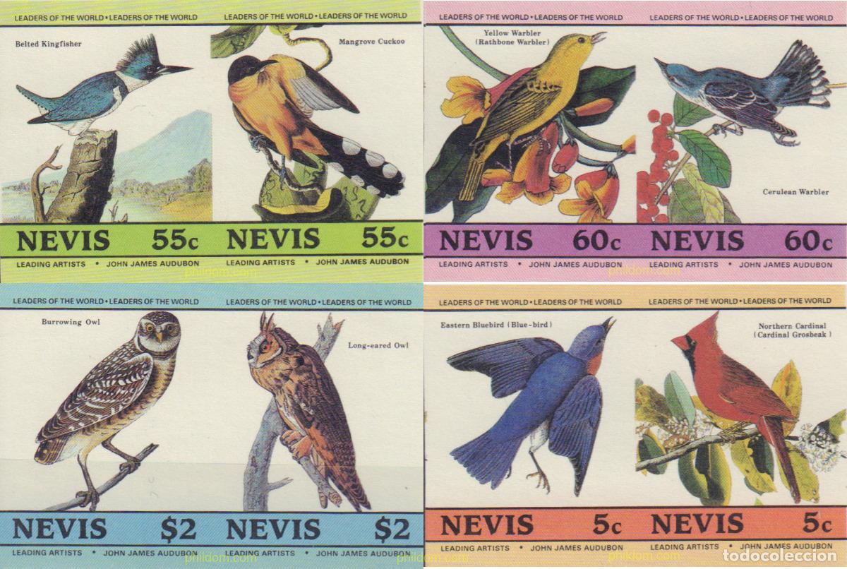 Sellos: 580349 MNH NEVIS 1985 BICENTENARIO DEL NACIMIENTO DEL ORNITOLOGO J.J. AUDUBON