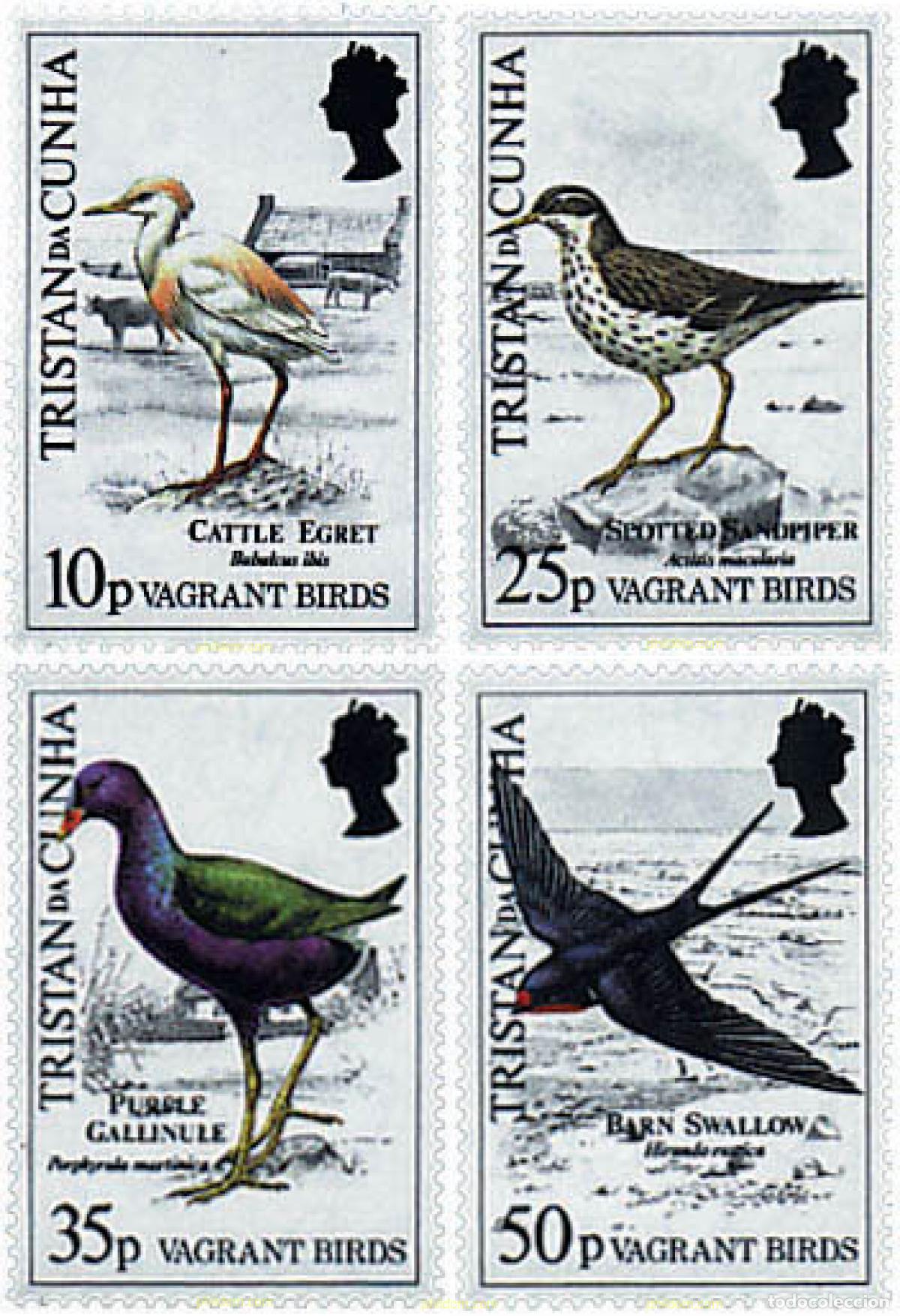 Sellos: 37049 MNH TRISTAN DA CUNHA 1989 AVES VAGABUNDAS