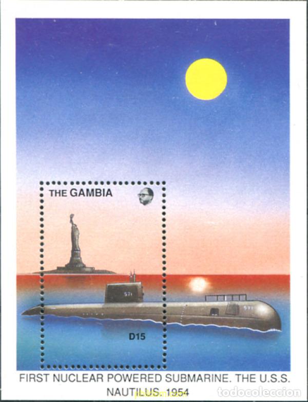 Sellos: 316937 MNH GAMBIA 1988 HISTORIA DEL TRANSPORTE
