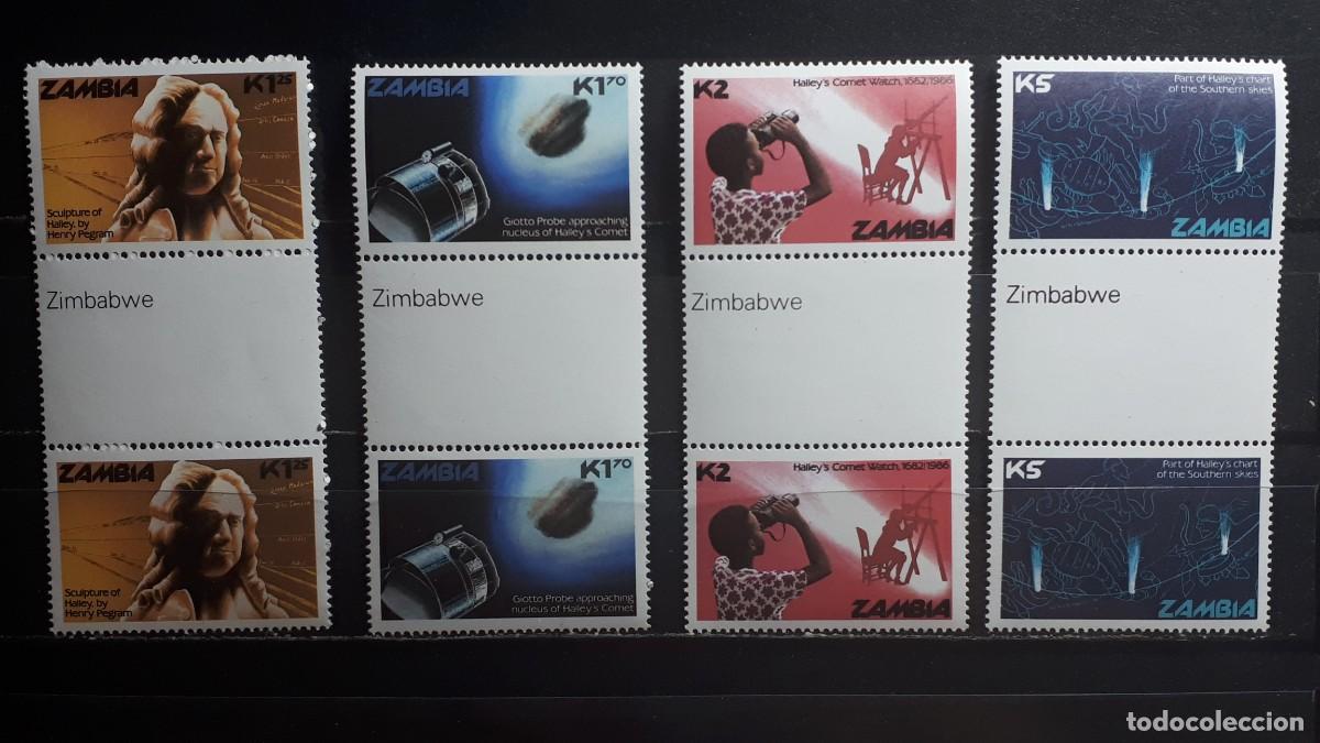 Sellos: ZAMBIA. A&Ntilde;O 1986. **. PAREJA, YVERT 349/52