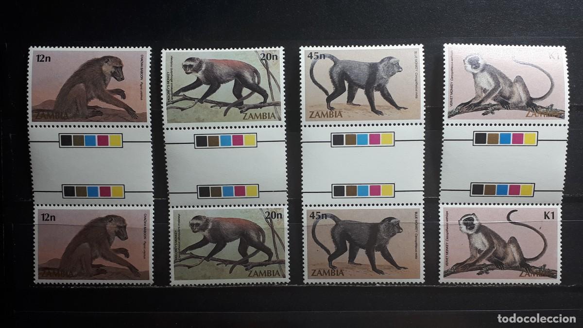 Sellos: ZAMBIA. A&Ntilde;O 1985. **. PAREJA, YVERT 317/20