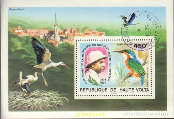 Sellos: 182410 USED ALTO VOLTA 1975 CENTENARIO DEL NACIMIENTO DE ALBERT SCHWEITZER