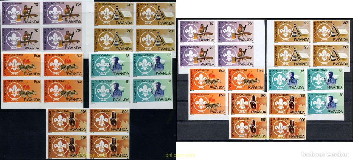 Sellos: 221927 MNH RUANDA 1983 75 ANIVERSARIO DEL ESCULTISMO