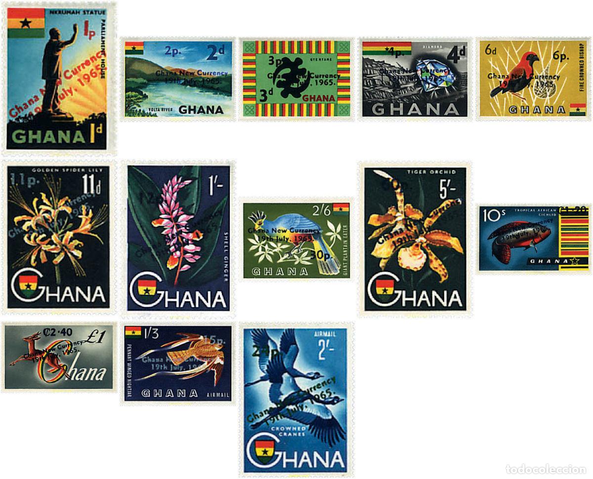 Sellos: 91101 MNH GHANA 1965 NUEVA MONEDA