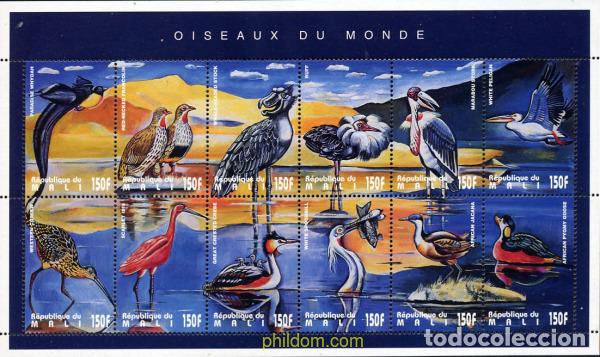 Sellos: 289727 MNH MALI 1995 FAUNA - AVES DEL MUNDO