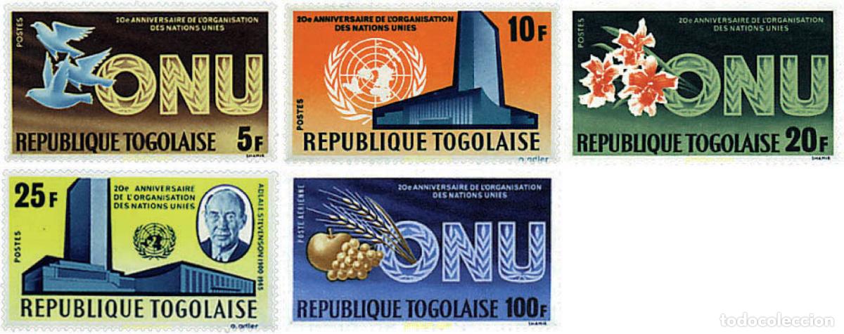 Sellos: 92249 MNH TOGO 1965 20 ANIVERSARIO DE LAS NACIONES UNIDAS