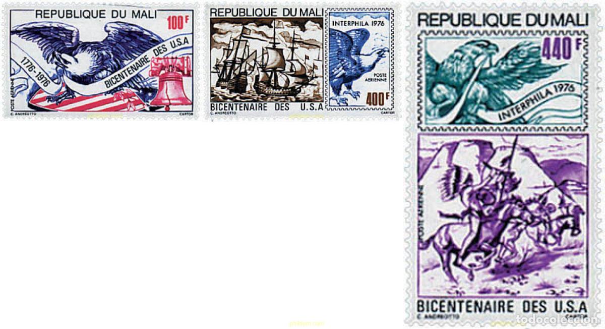 Sellos: 32030 MNH MALI 1976 200 ANIVERSARIO DE LA INDEPENDENCIA DE LOS ESTADOS UNIDOS