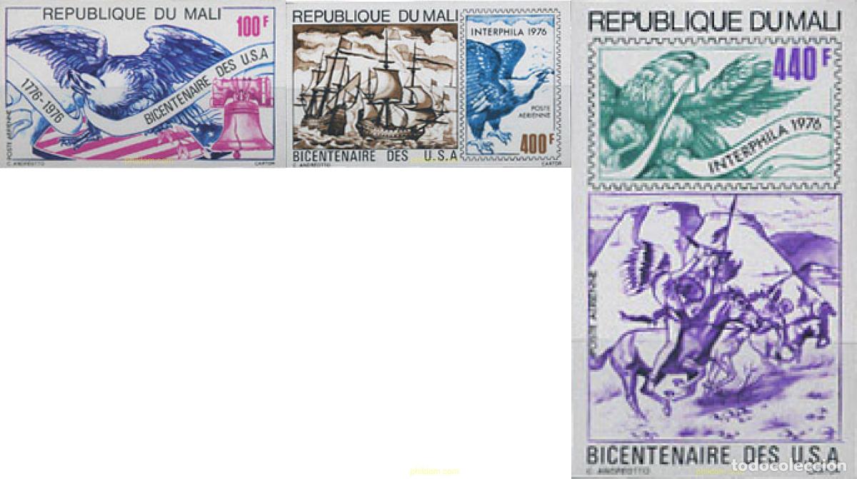Sellos: 192743 MNH MALI 1976 200 ANIVERSARIO DE LA INDEPENDENCIA DE LOS ESTADOS UNIDOS