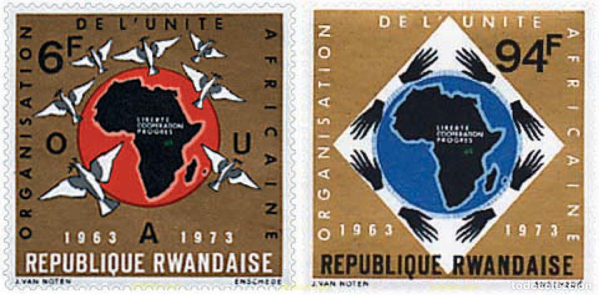 Sellos: 34947 MNH RUANDA 1973 10 ANIVERSARIO DE LA OUA