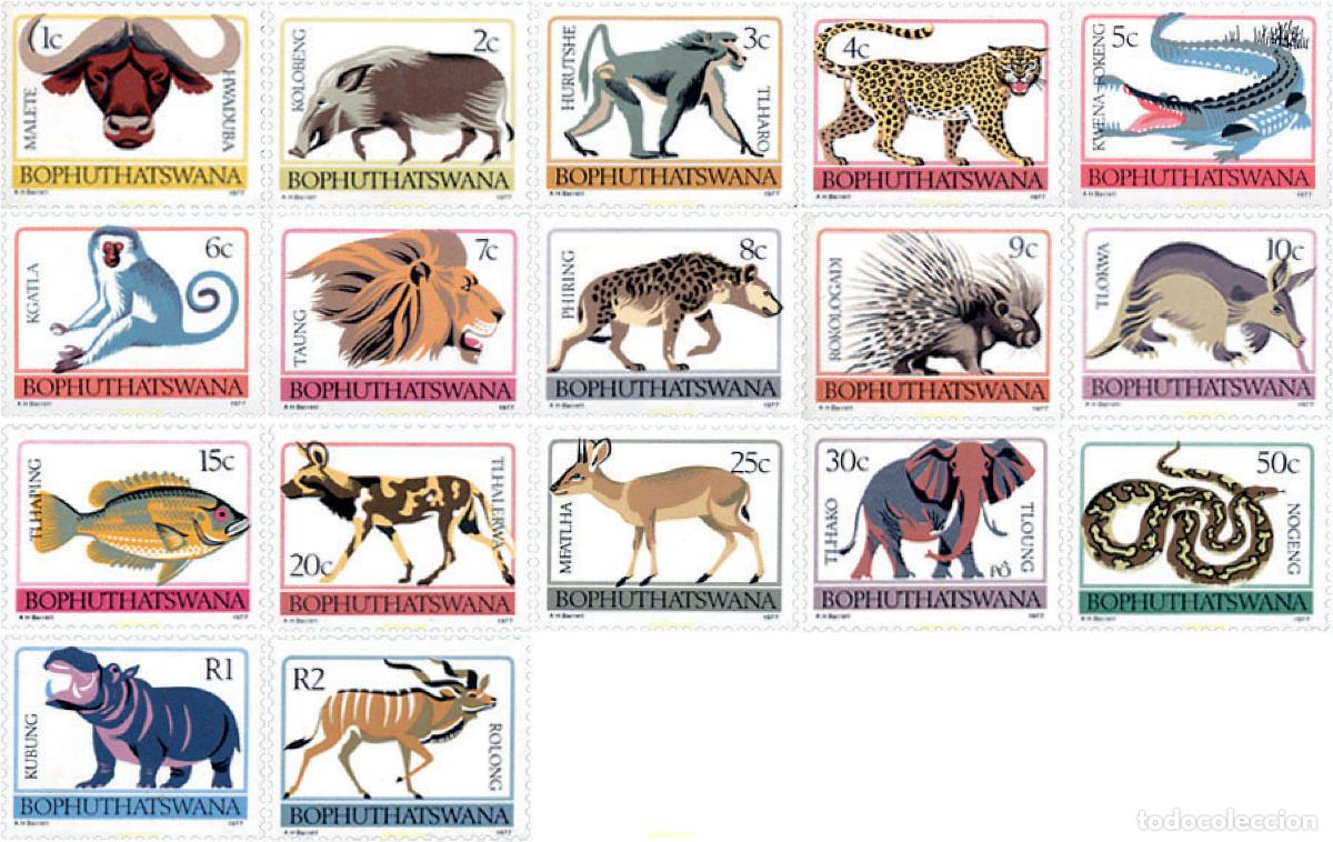 Sellos: 47749 MNH BOPHUTHATSWANA 1977 FAUNA