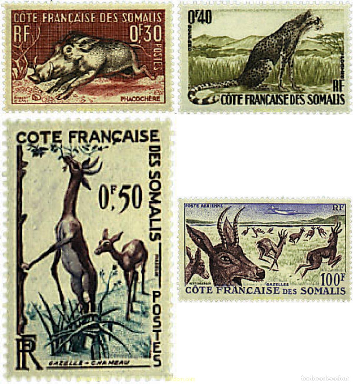 Sellos: 30206 MNH COSTA DE LOS SOMALIS 1958 MAMIFEROS