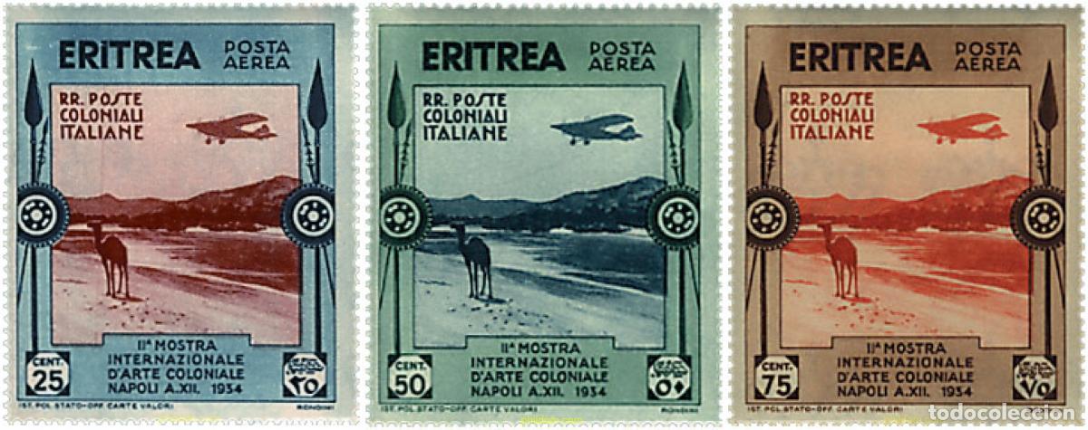 Sellos: 367853 MNH ERITREA. Colonia italiana 1934 2 EXPOSICION DE ARTE COLONIAL EN NAPOLES